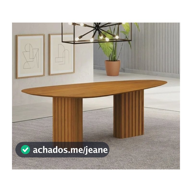 Mesa Isis Leifer Para Sala De Jantar Com Tampo Orgânico Cc Freijó
