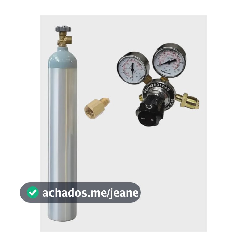 Nitrogênio Aluminio 4,6l + Regulador + Adapatador