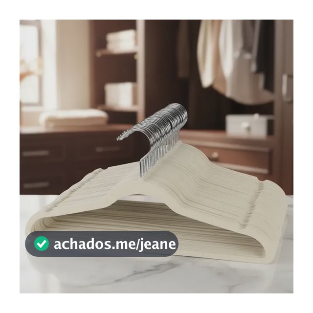 Kit 30 Cabides Veludo Antideslizante Adulto Cinza Preto Bege