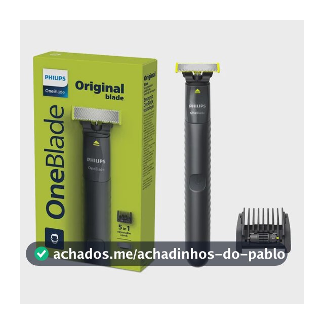 Barbeador e Aparador Elétrico Philips OneBlade com Pente 5 em 1, Sem Fio e À Prova D'Água - QP1425/10