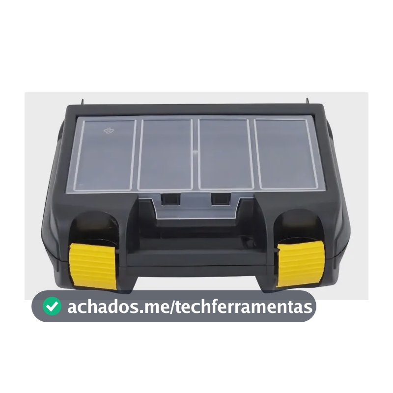 Caixa Para Furadeira São Bernardo CF-28 Preta Com 5 Compartimentos
