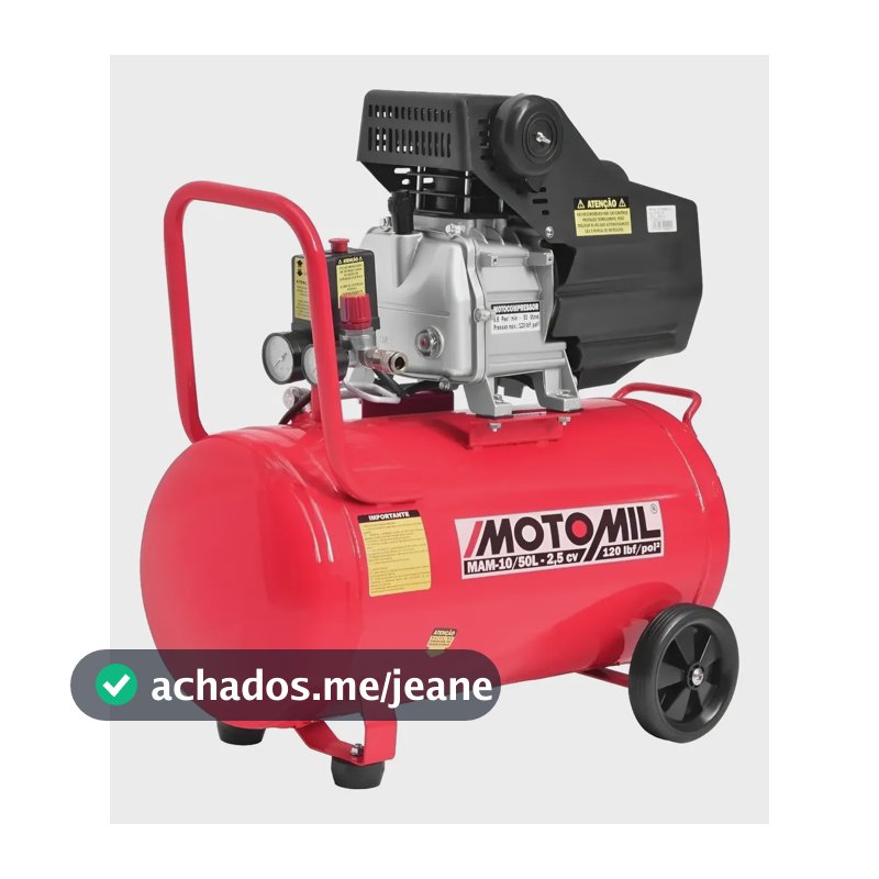Compressor De Ar 50 Litros 2,5 Hp Mais Potente Da Categoria Vermelho 220v 60 Hz Monofásica