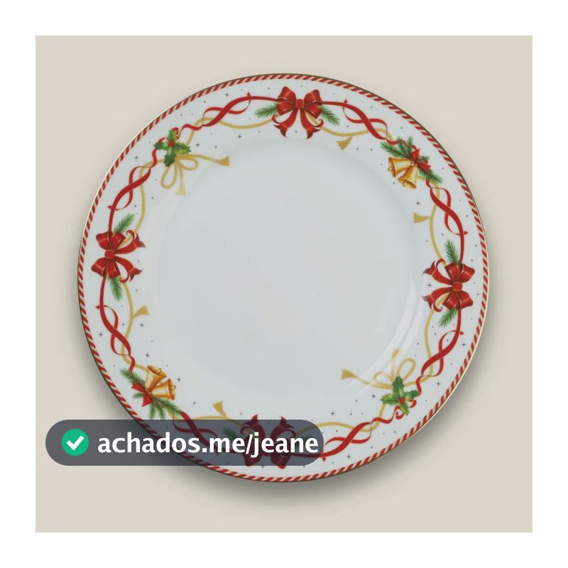 Prato Raso Merry Magic 26cm - Easy Life Branco Merry Magic