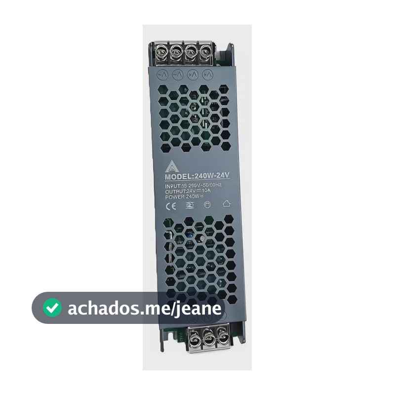 Fonte Chaveada Slim 24v 10a 240w Bivolt Som Paredao Led