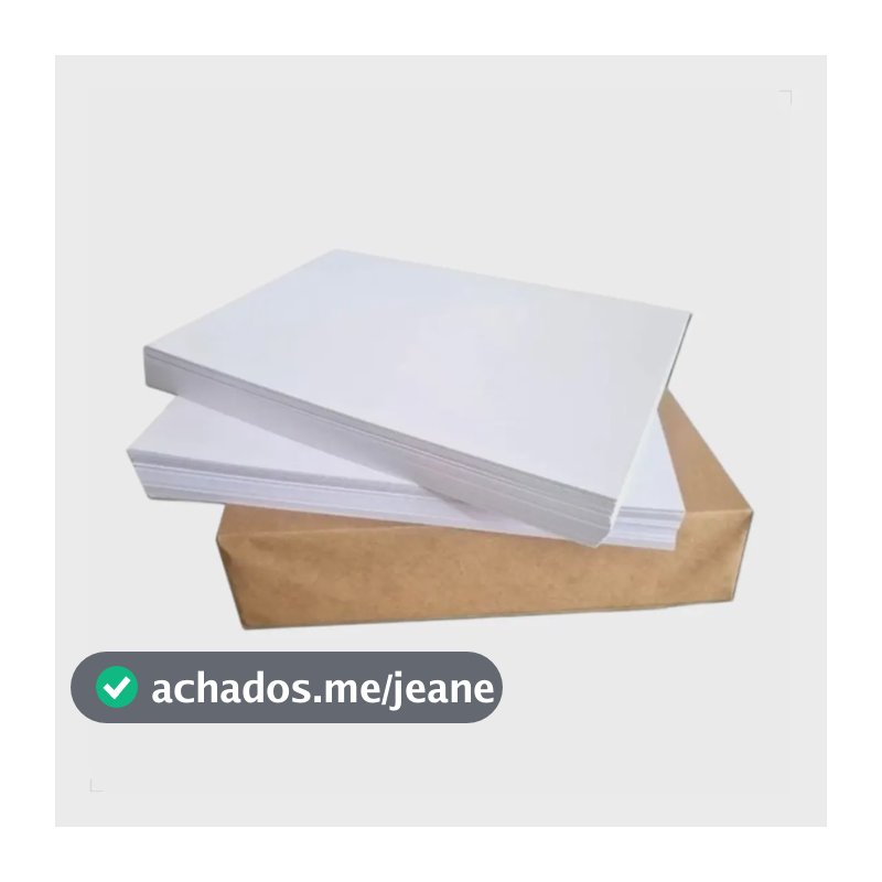 Papel Cartão Duplex 250g A4 Com 100 Folhas 21x29.7 Branco