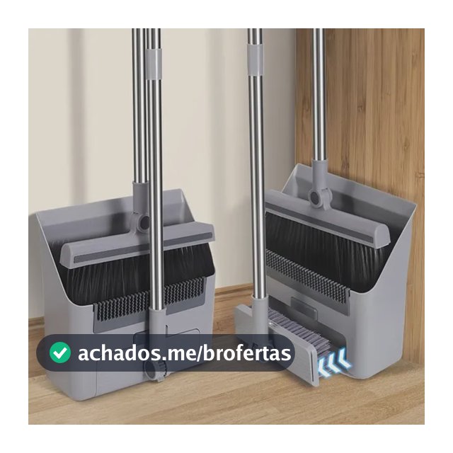 4em1 Kit Vassoura E Pá Multiuso Ajustável Limpeza Piso Pelos