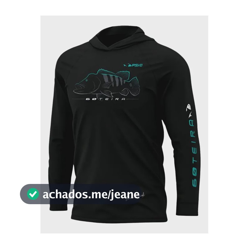 Camisa De Pesca Masculina Presa Viva Bruno Maioli Preto Xg