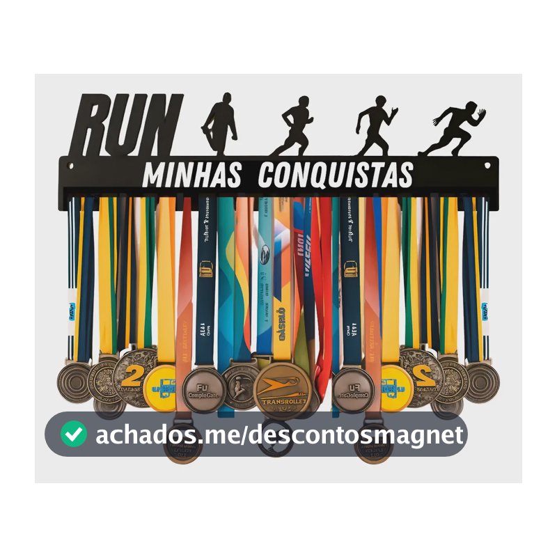 Melhor Porta Medalhas Suporte Parede Até 65 Medalhas Corrida Masculino