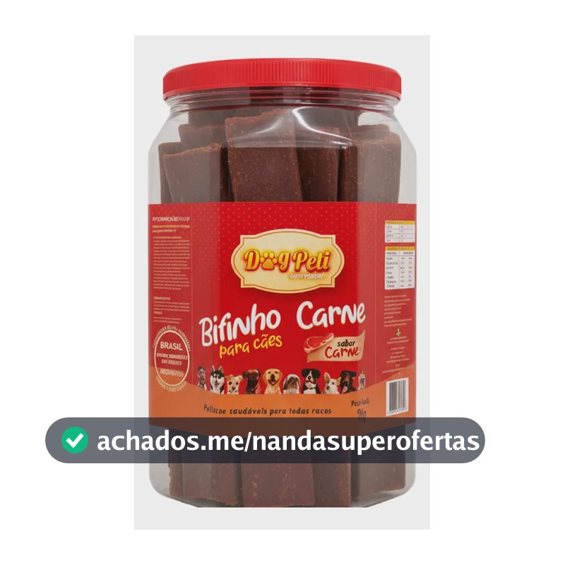 Bifinho Macio Cachorros Cães Premium 2kg Dog Peti Bastão Sabor Carne