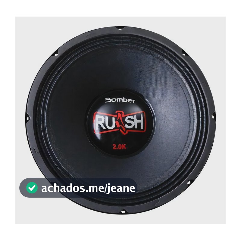 Woofer Bomber Rush 2.0k 12 1000 Watts Rms 4 Ohms Bomber Preto