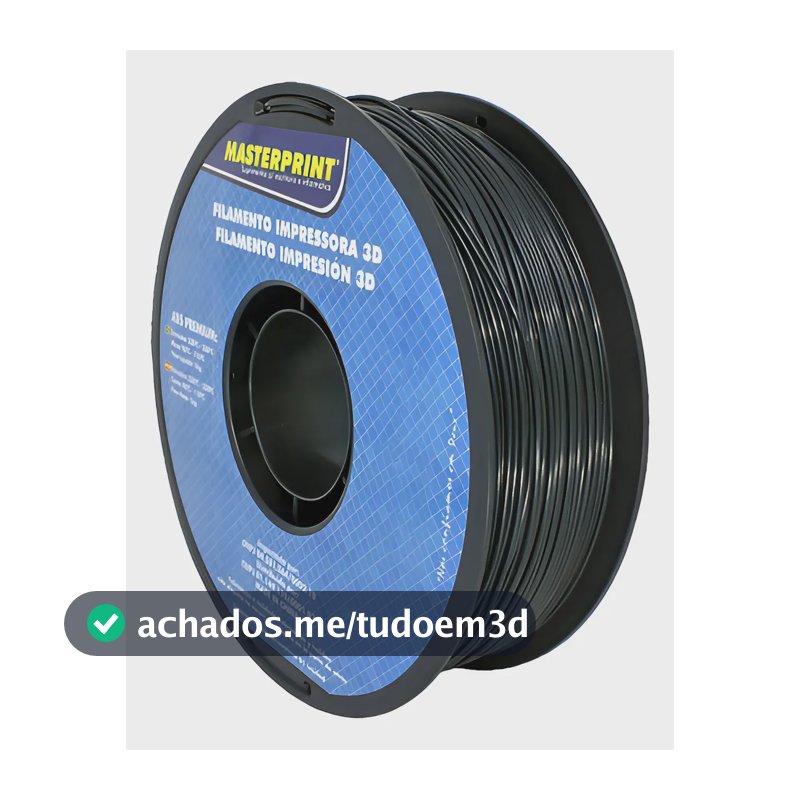 Filamento 3d Abs 1.75mm Rolo 1kg Resistente Ao Calor Rigidez Cor Preto