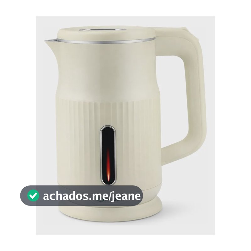 Chaleira Elétrica Retrô 1,6l 120v 1200w Off-white Automático Cor Creme