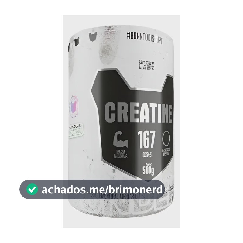Creatina Monohidratada 100% Pura Under Labz Creatine 500g Sabor Sem Sabor