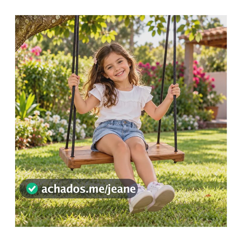Balanço Infantil Madeira Jardim Criança E Adulto Magno
