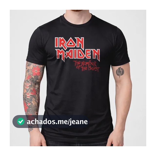 Camiseta Iron Maiden The Number Of Masculina 100% Algodão