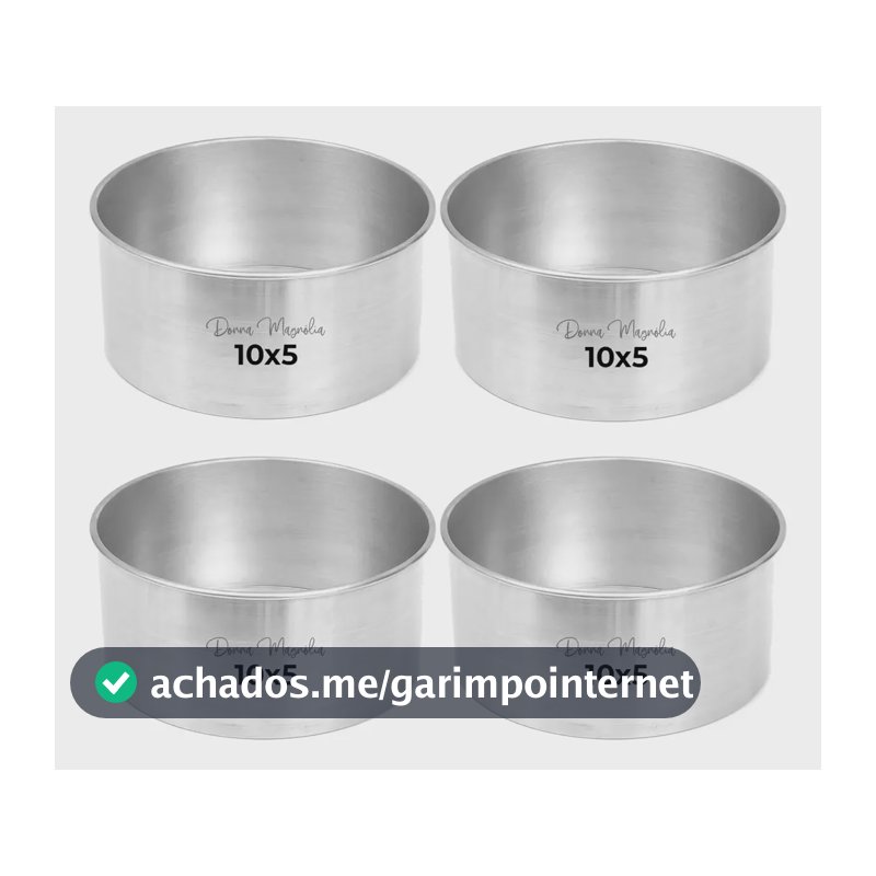 Kit 4 Quatro Forma Assadeira Bolo Meme Bento Cake 10 X 5 J47 Alumínio