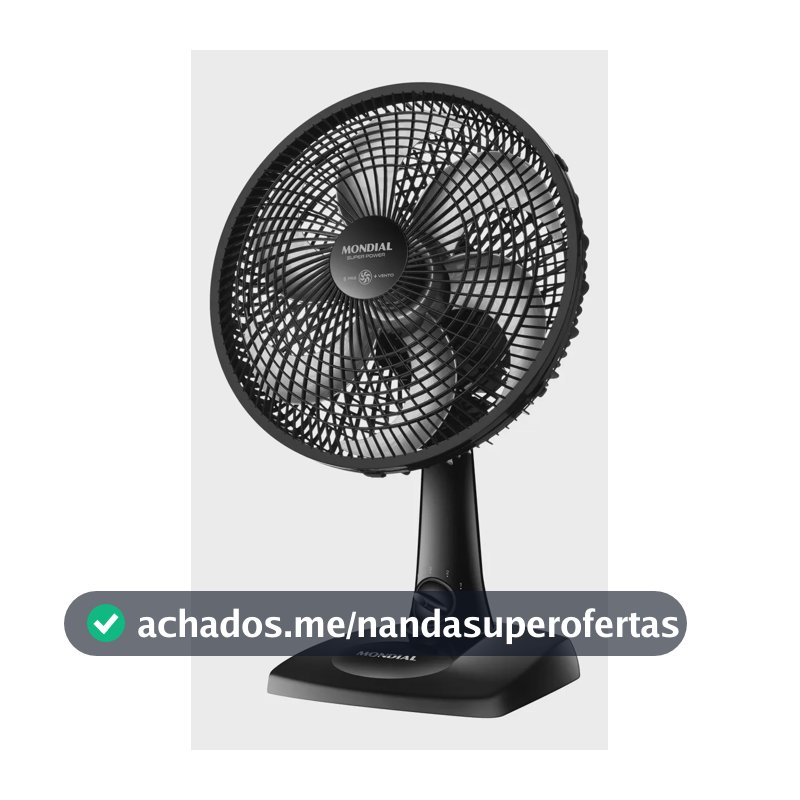 Ventilador de Mesa 30cm Super Power Mondial 60W VSP-30-B