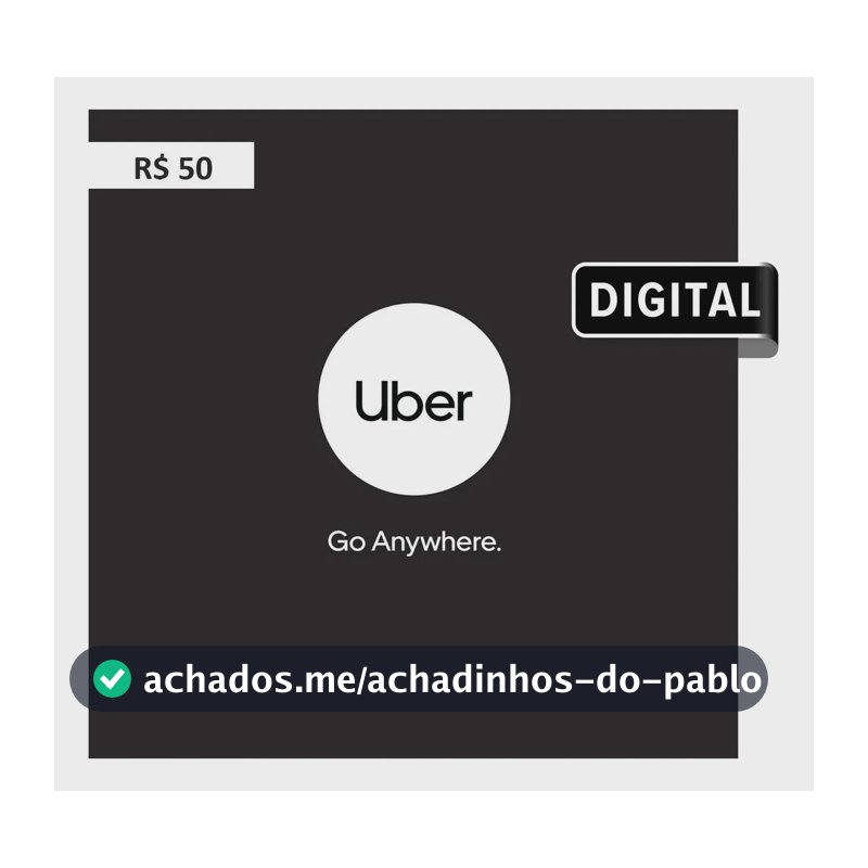 Uber Gift Card R$50 (Digital)