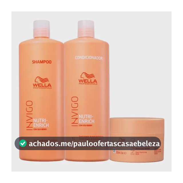 Wella Invigo Nutri Enrich Sh E Cond 1l, Máscara 150ml