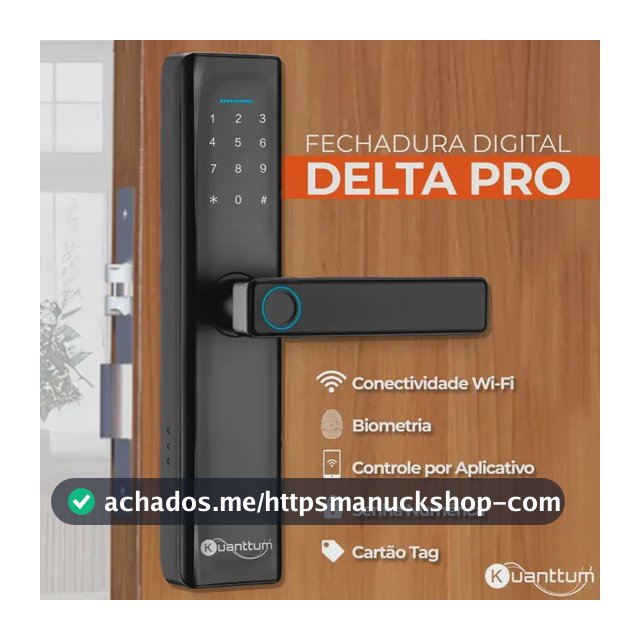 Fechadura Digital Kuanttum Delta Pro Wi-Fi Biométrica