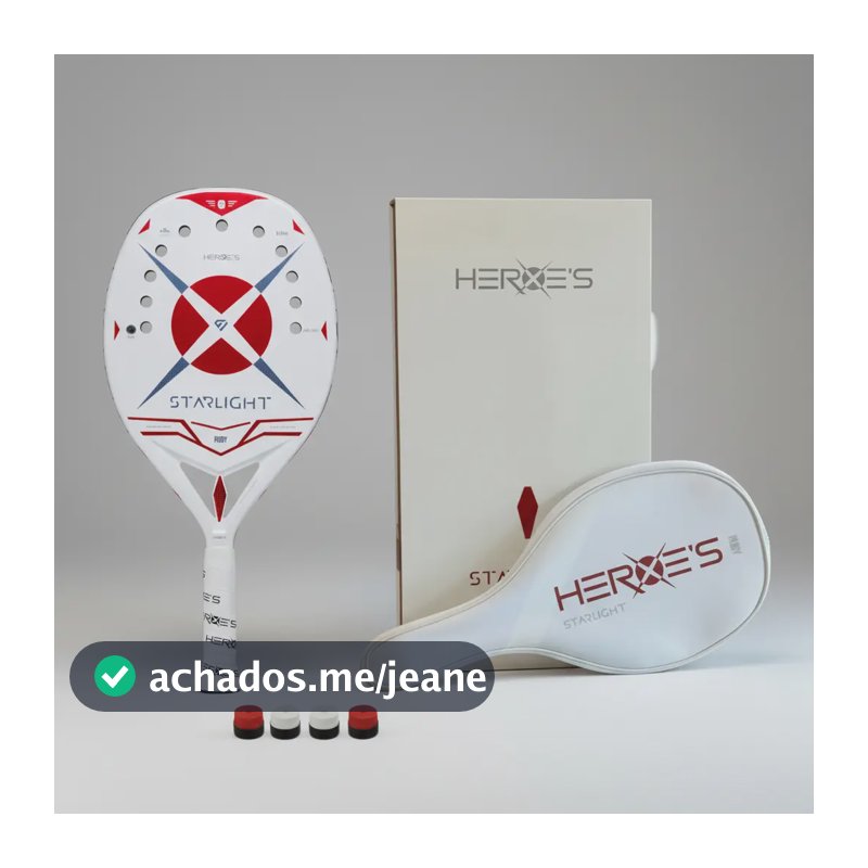 Raquete Beach Tennis Heroes Starlight Ruby 2026 Carbono 3k