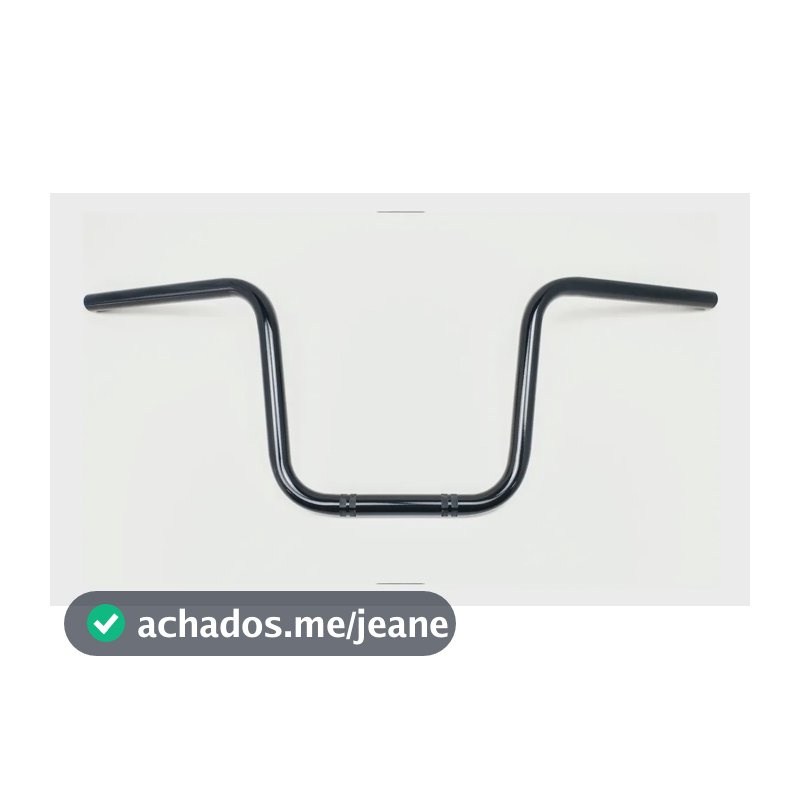 Guidão Alto 25 Cm 10  Chopper Custom Preto 22 Mm 7/8