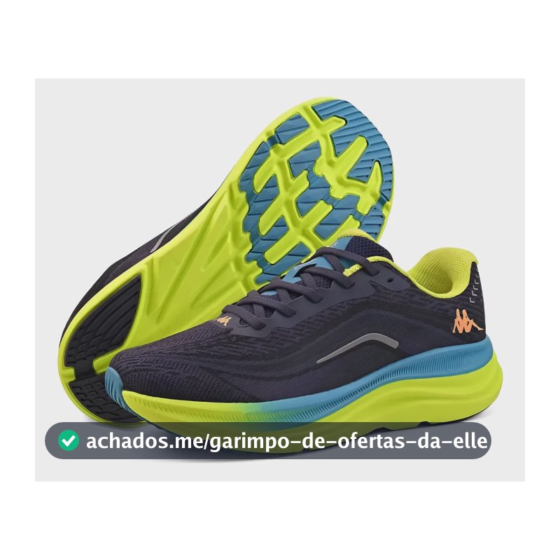 Tênis Kappa Kontroll 2.0 Masculino Feminino Corrida Academia Marinho-verde 43