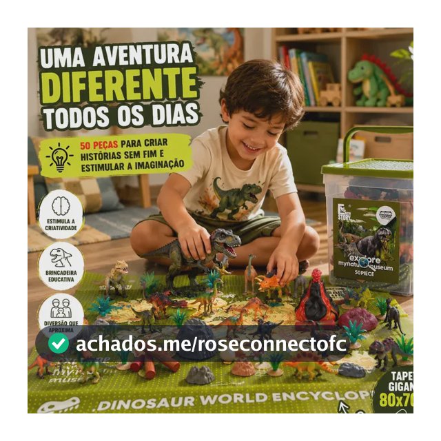 Kit Dinossauros Balde Jurássico Conjunto Brinquedo 3+