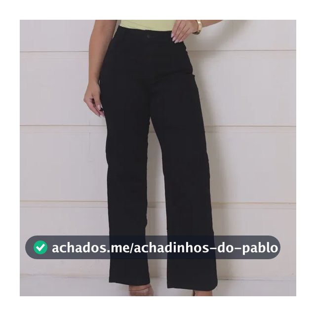 Calça Jeans Feminina Wide Leg Pantalona Cintura Alta Inverno