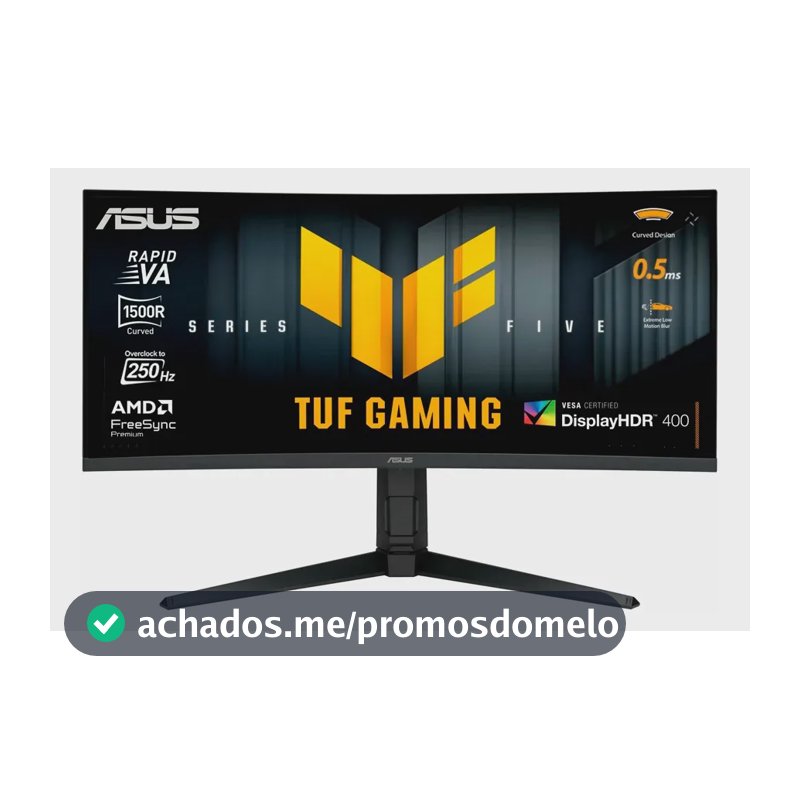 Monitor de jogador Asus Tuf VG34WQML5A 34 Wqhd 250 Hz 0,5 m preto curvo