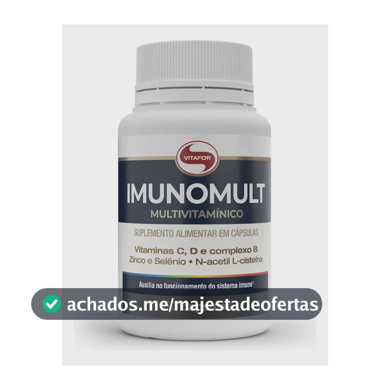 Imunomult 60 Cápsulas Vitafor Sem Sabor