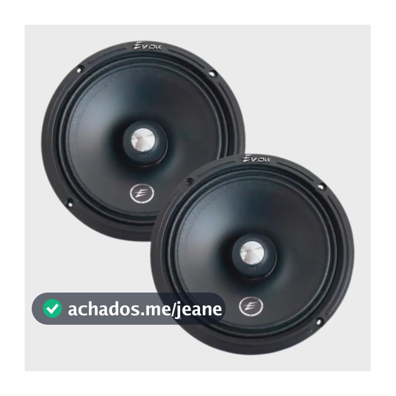 Alto-falante Evok 6pol 300rms Cada 4ohms Som Automotivo Preto