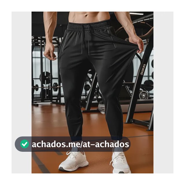 Calça Masculina Tactel Jogger Esportiva Academia Slim Treino Preto Tactel M 40/42