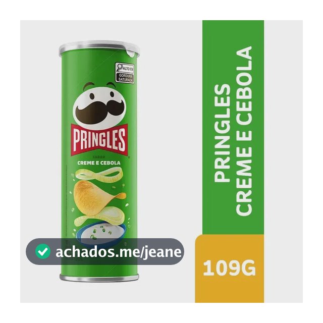 Salgadinho de Batata Pringles creme e cebola 109g