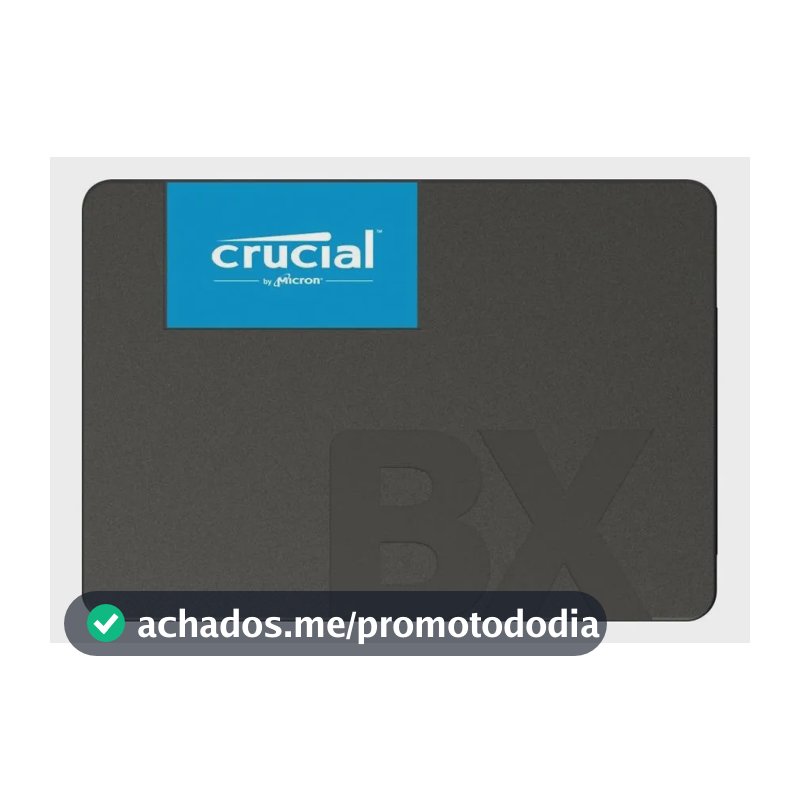 Ssd 1tb Sata Iii 2,5 Pol. Crucial Bx500 Ct1000bx500ssd1 Velocidade De Leitura Até 540mb/s Disco Sólido Interno Preto