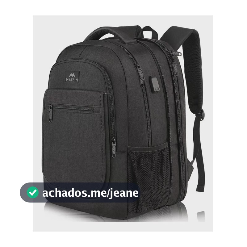 Mochila Notebooks Masculina, Mochilas Escolar E Viagem Grande Capacidade 36.8L Mochilas De Notebooks 15.6 Polegadas Reforçada Impermeável Antifurto Expansível Para Estudante E Trabalho Matein Preto