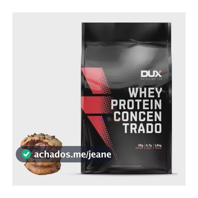 Suplemento Whey Protein Concentrado 1,8kg Dux Nutrition Sabor Cookies & cream