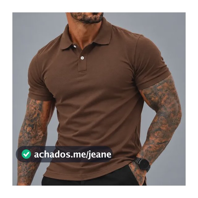 Camisa Polo Masculina Social Básica Malha Piquet Lisa