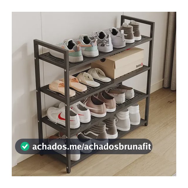 Sapateira Organizador Sapatos Metal 4 Andares 70cm 16 Pares