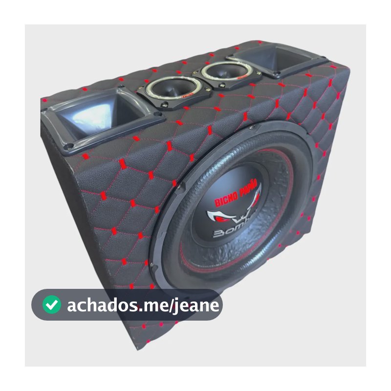 Caixa Trio Dutada Slim Passiva Subwoofer Bomber 12 Polegadas