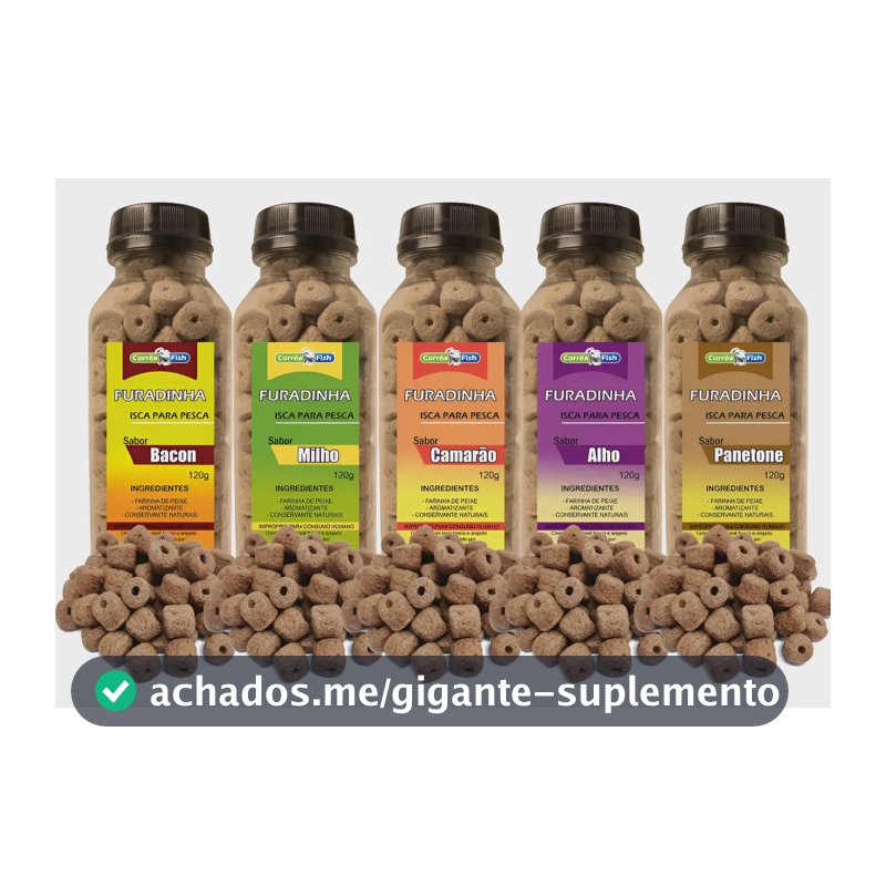 Kit 5 Ração Pesca Acquamil Furadinha Pesqueiro Tambaqui Ração
