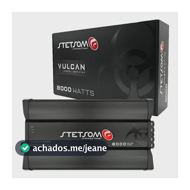 Módulo Amplificador Stetsom Vulcan 8000 1 Ohm 8.000 Wrms Preto