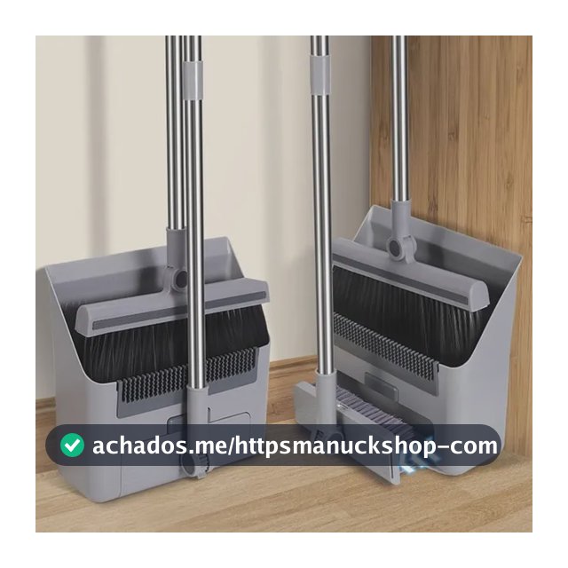 4em1 Kit Vassoura E Pá Multiuso Ajustável Limpeza Piso Pelos