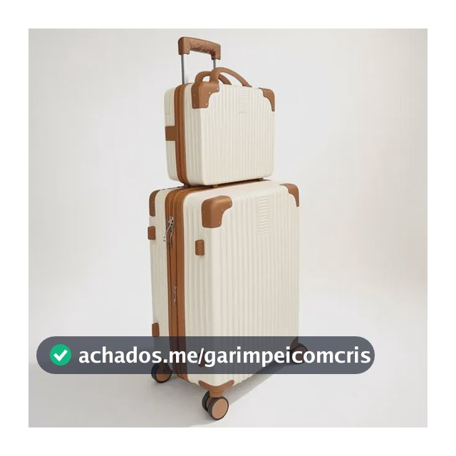 Mala De 10kg Blogueirinha Bordo Com Frasqueira Promoção Bege Listras