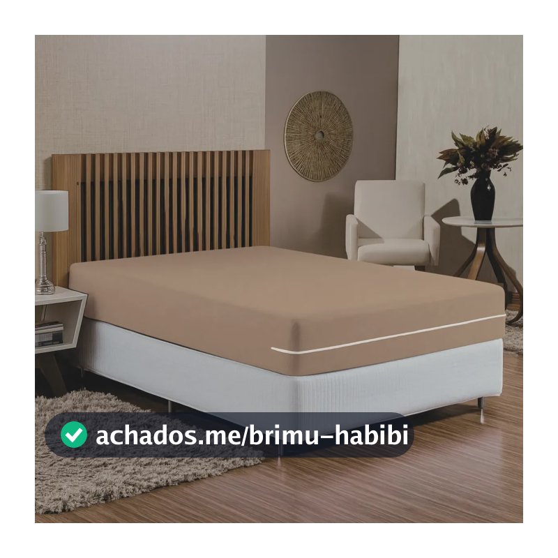 Capa Para Colchão Casal Malha Resistente Rapido Cor Avela