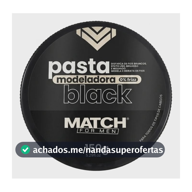 Pomada Black Match For Man 150g Pigmentante Cabelos Branco