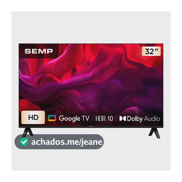 Smart Tv Semp 32 Polegadas Led Hd S42 Wifi Bluetooth Google Tv 2 Hdmi Hdr10 Dolby Audio 32s42