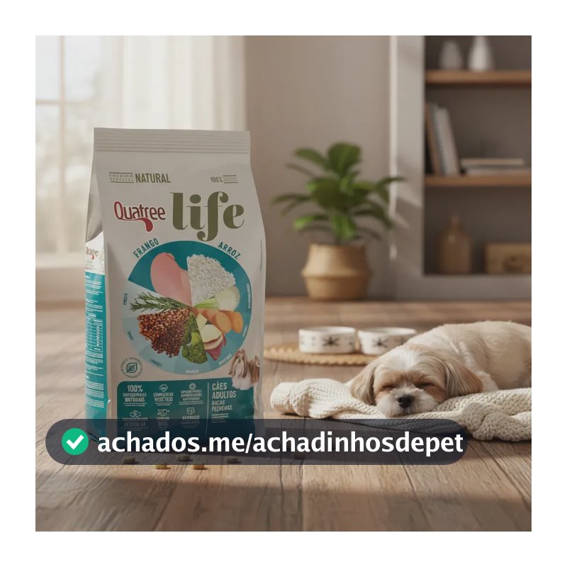 Ração Seca Quatree Life Cães Adultos Pequenos Frango 10,1kg