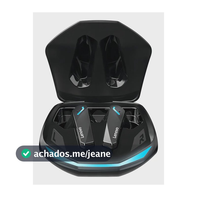 Fone Sem Fio Lenovo Gm2 Pro 5.3 Bluetooth - Touch - Gamer Preto Luz Azul