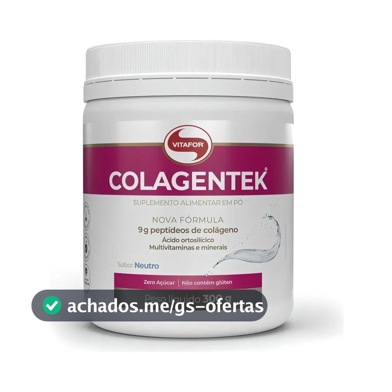 Colágeno Colagentek Neutro 300g Vitafor Sem Sabor